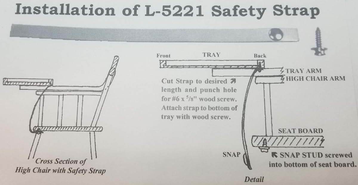 Antique Hardware & More High Chair Safety Strap in Natural Leather (photo 2)