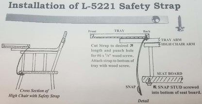 Antique Hardware & More High Chair Safety Strap in Natural Leather (photo 2)
