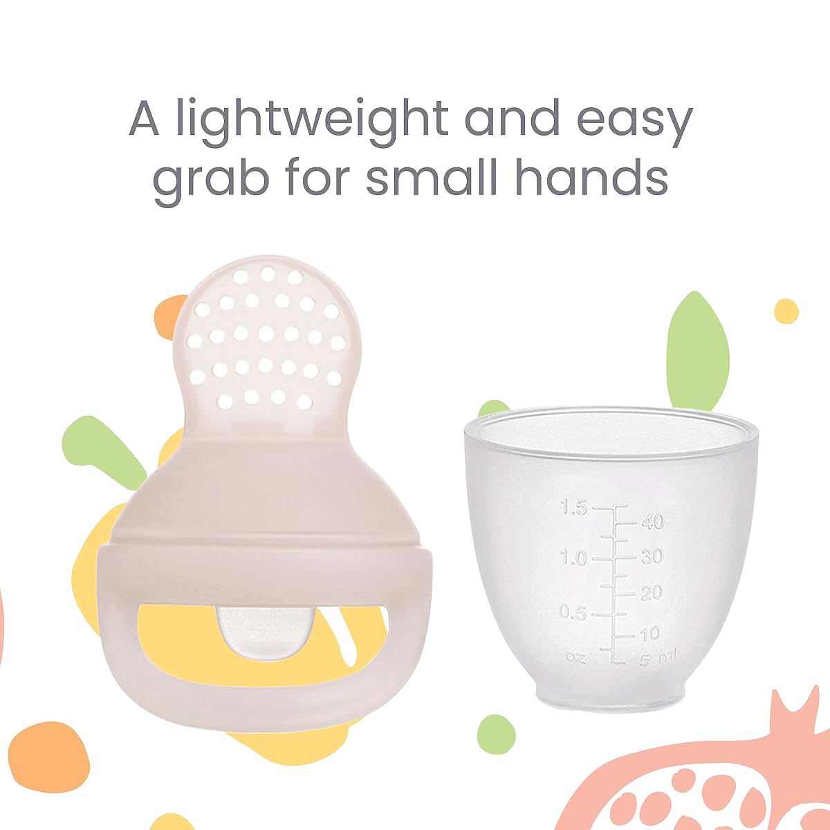 Lulyboo Silicone Fresh Fruit and Veggie Self-Feeder Pacifier for Babies 6+ Months