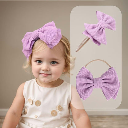 BabyOneStop Kenjudess Stretchy Nylon Baby Headband With Large Handmade Bow