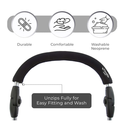 StrollAir Universal Handle Sleeve Cover, Black, 24", 1 Count