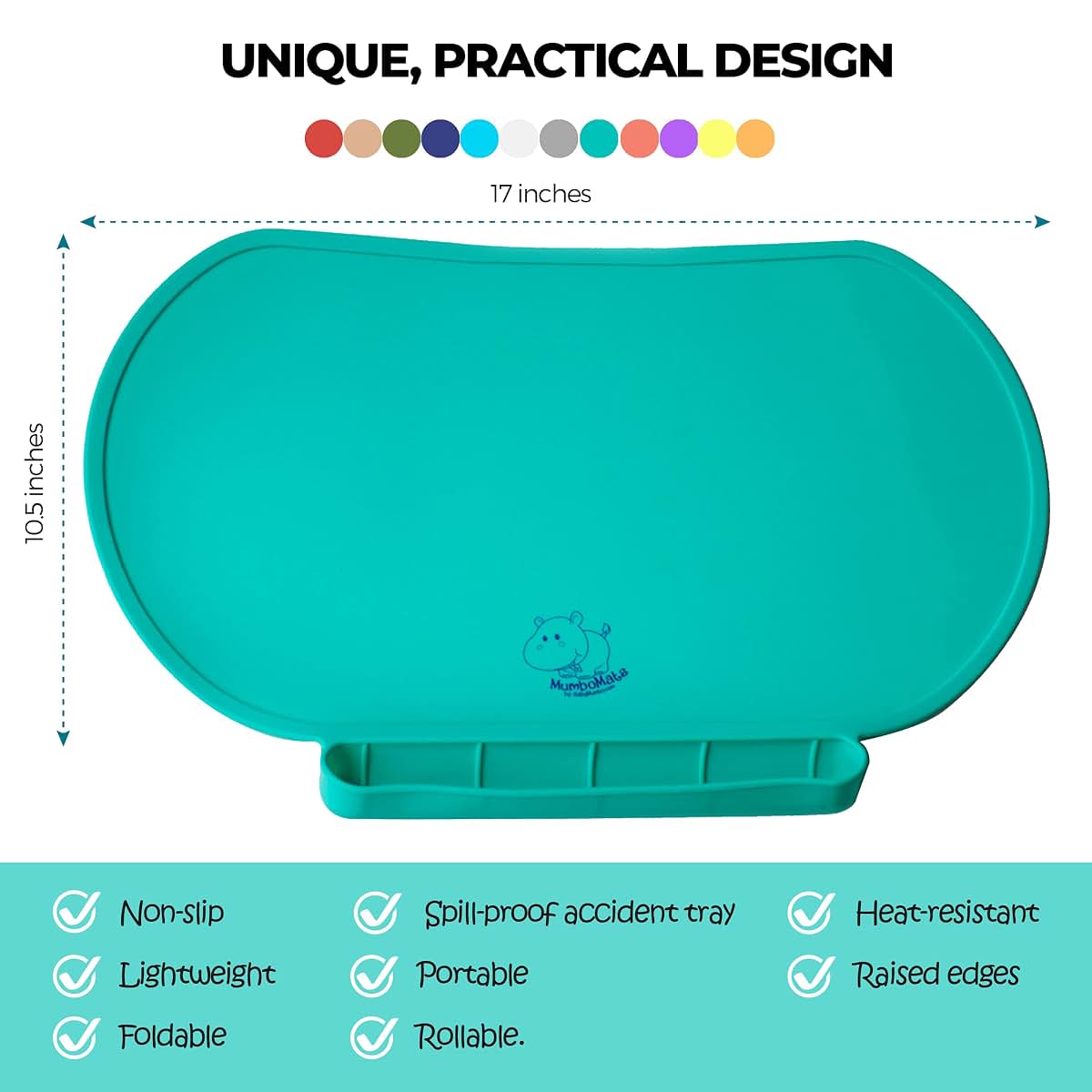 BabyMumbo Silicone Children's Place Mat - Newborn Navy (photo 4)
