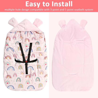 Caruili Baby Carseat Blanket And Stroller Bunting Bag In Pink