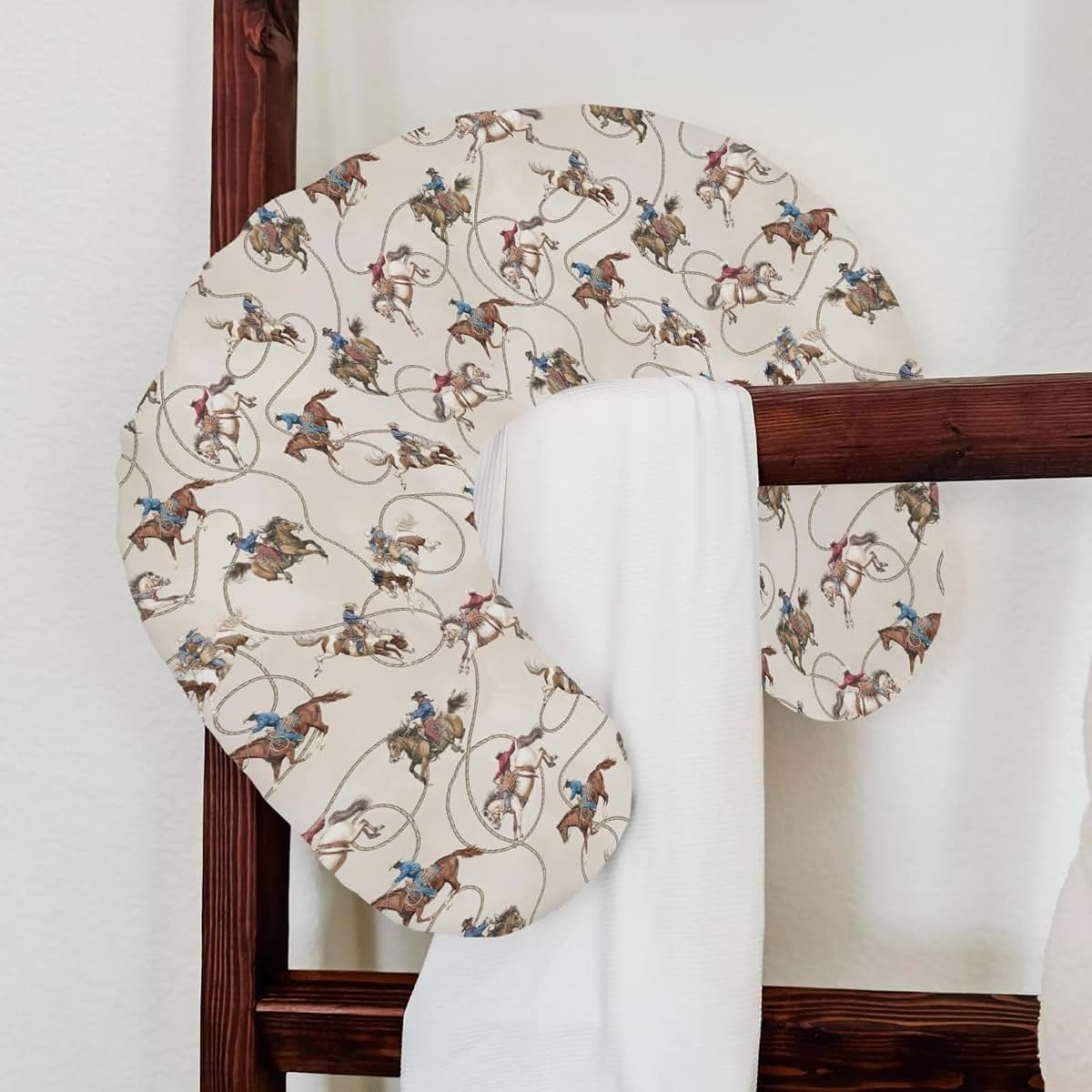 Selgkds Vintage Cowboy Life Nursing Pillow Covers Country Western Cowboys Horse Soft Stretchy Removable Covers for (photo 4)