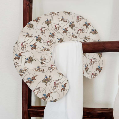 Selgkds Vintage Cowboy Life Nursing Pillow Covers Country Western Cowboys Horse Soft Stretchy Removable Covers for (photo 4)