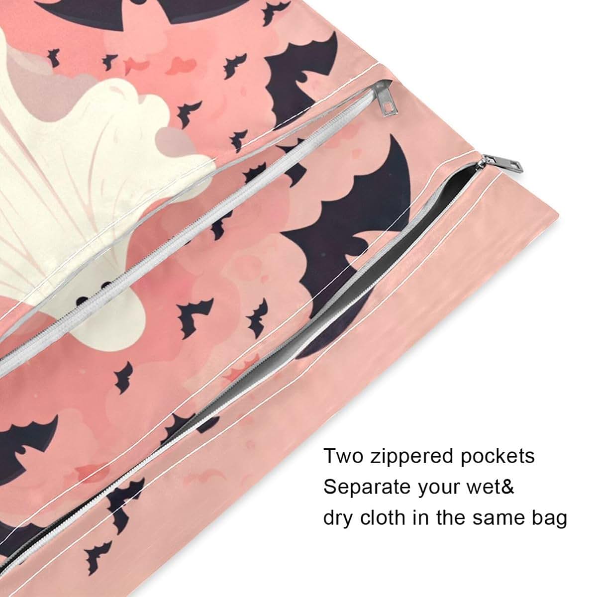 Guiji Bats And Ghosts Wet Dry Bag 2pc Reusable