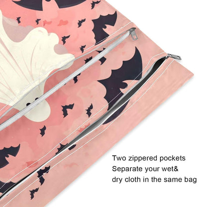 Guiji Bats And Ghosts Wet Dry Bag 2pc Reusable