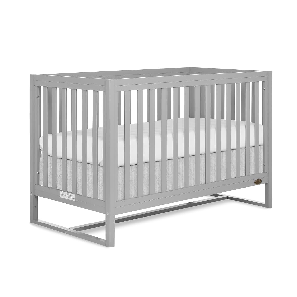 Dream On Me Arlo 5-In-1 Convertible Baby Crib In Pebble Grey, Greenguard Gold & JPMA, 3 Mattress Heights