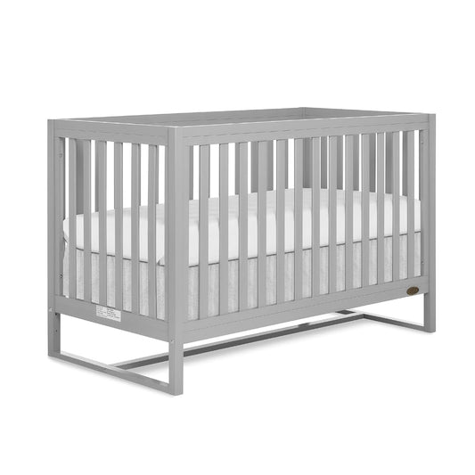 Dream On Me Arlo 5-In-1 Convertible Baby Crib In Pebble Grey, Greenguard Gold & JPMA, 3 Mattress Heights