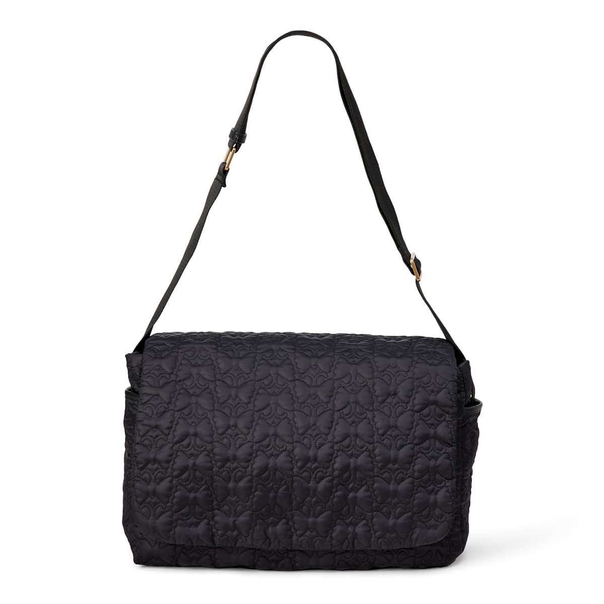 Amazon Essentials x Sofia Grainge Women's Quilted Diaper Tote Bag with Multiple Pockets, Zip-top Closure with Flap