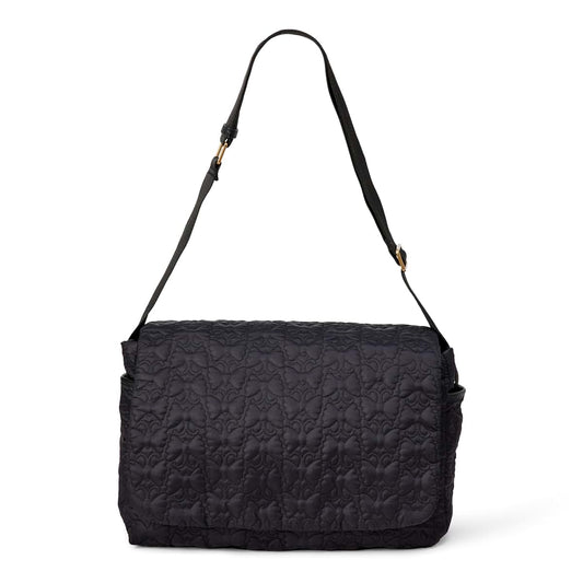 Amazon Essentials x Sofia Grainge Women's Quilted Diaper Tote Bag with Multiple Pockets, Zip-top Closure with Flap