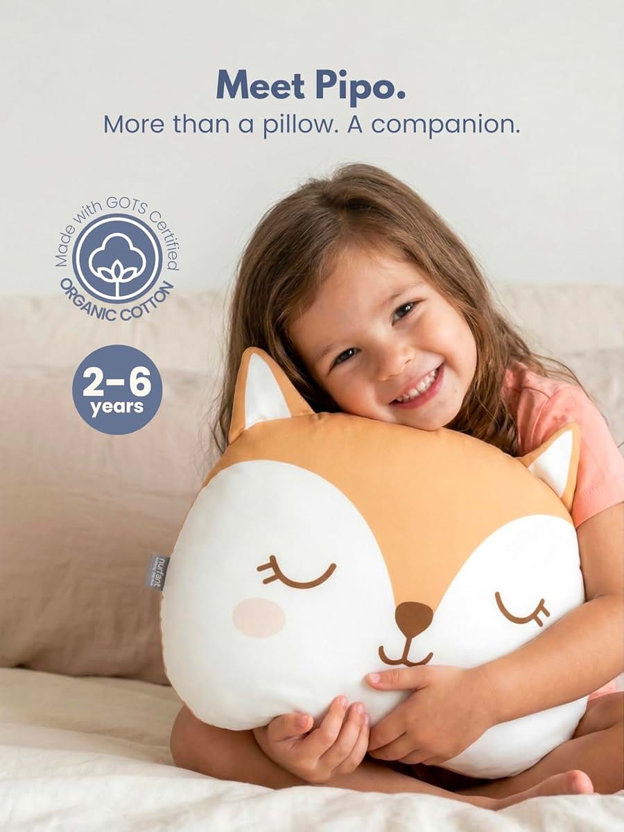 Nurfant Toddler Pillow - Organic Cotton Ergonomic Pillow for Ages 2 to 6 (photo 2)