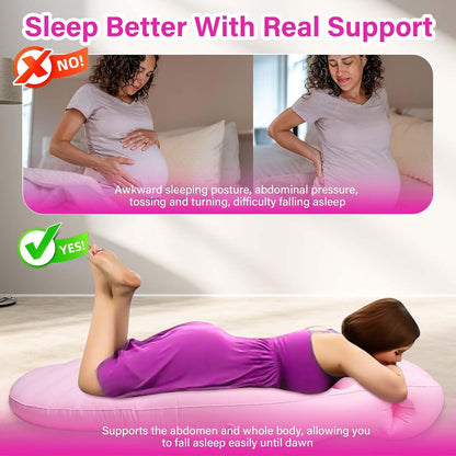 KSFJEU Inflatable Pregnancy Pillow | Full Body Maternity Airbed
