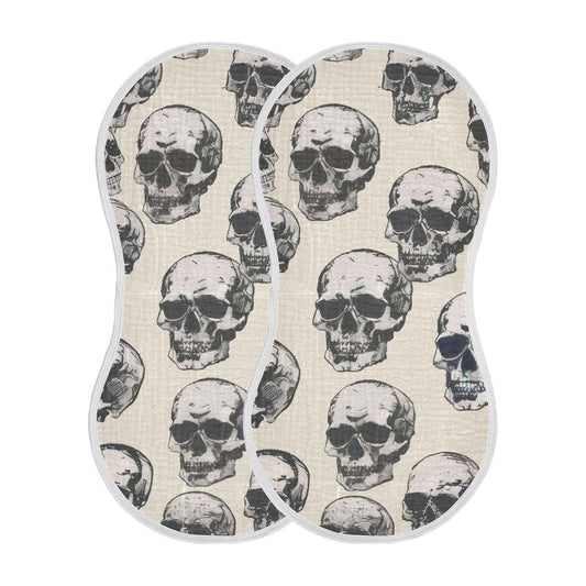 GOODOLD Skull Pattern Muslin Baby Burp Cloths