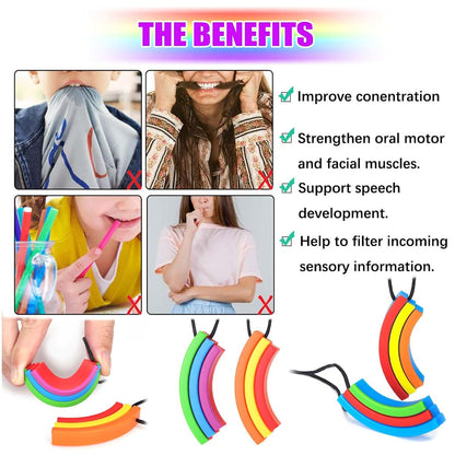 Seeway Sensory Chew Necklaces Relieve Anxiety & Improve Focus 4 Pack (photo 2)