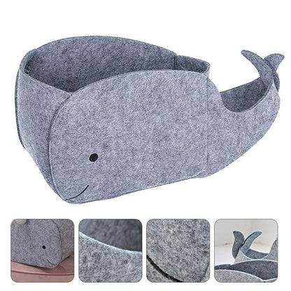 Klkcms Animal Storage Basket, Gray Collapsible Toy Container (photo 4)