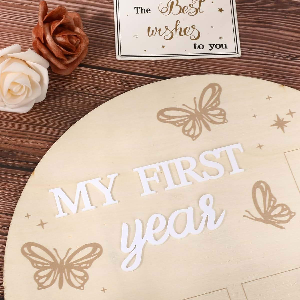 YoehMongYo My First Year Photo Board With Butterfly Pattern