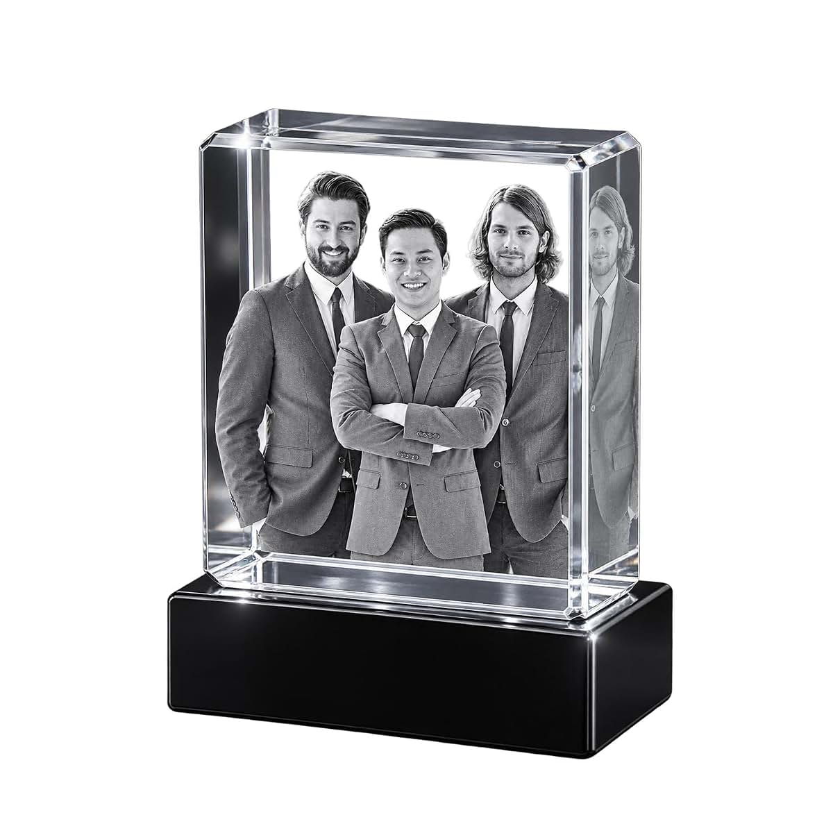 THE 3D CRYSTAL Personalized 3D Photo Cube – XXL 4 x 6 Inch