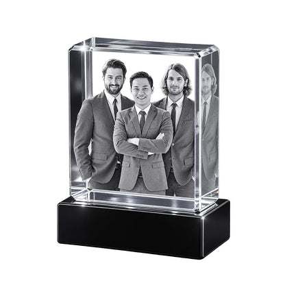 THE 3D CRYSTAL Personalized 3D Photo Cube – XXL 4 x 6 Inch