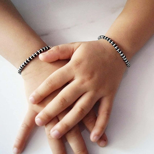 S,S Store Baby najariya Black and Silver Baby Nazariya Set 1