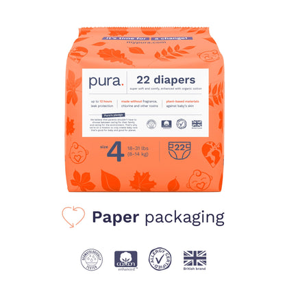 Pura Sensitive Skin Diapers Size 4