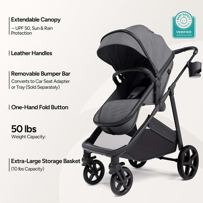 Mompush Wiz 2-in-1 Baby Stroller for Newborn to Toddler Use