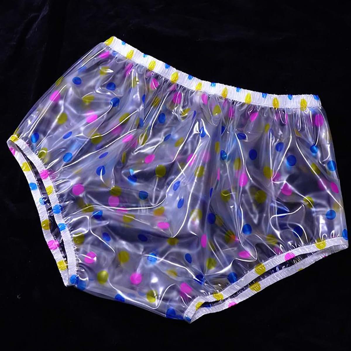TAPIVA Adult Pull-On Waterproof Incontinence Briefs, XL Reusable PVC Plastic Diaper Cover