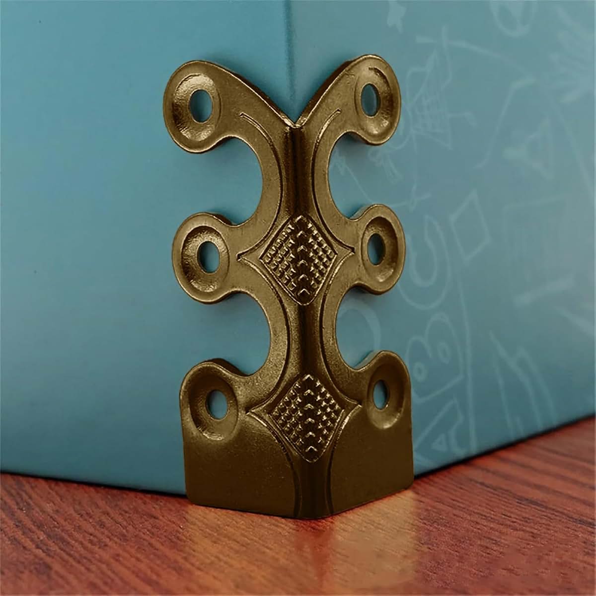 Skiffers Baseboard Corner Protectors Brass 5 Pack Bronze