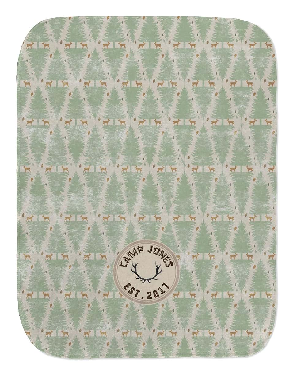 Baby Milano Personalized Deer Burp Cloth - Fleece w/Name or Text (photo 2)