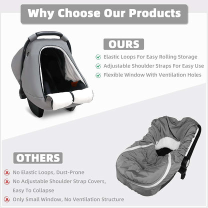 Swesen Winter Car Seat Cover With Fleece Lining And Water Resistant Fabric (photo 2)