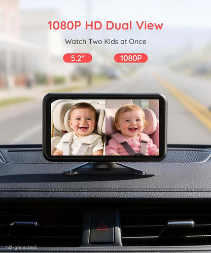 LUCKVIEW BM2 Pro Dual Baby Car Camera Monitor | 1080P Night Vision