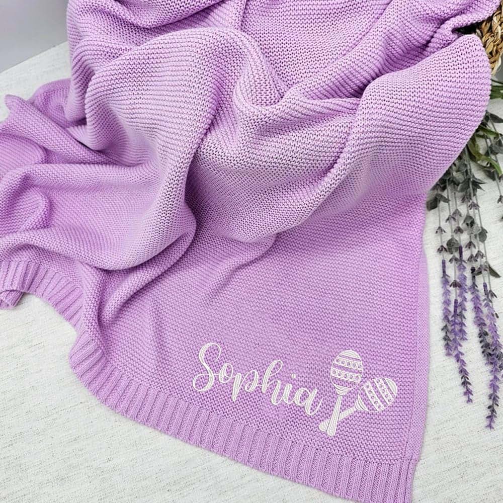 Noni Luxury Personalized Baby Blanket, Customize Baby Blanket, Name Baby Blanket, Embroidered Baby Blanket, Baby (photo 4)