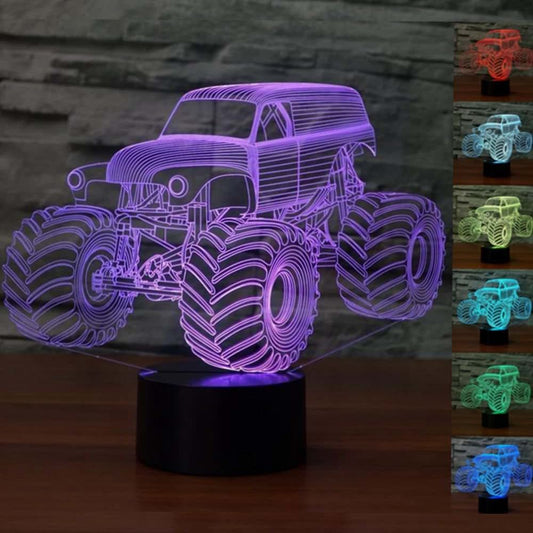 YILIUBA 3D Illusion Lamp Night Light Monster Truck Table Desk Decoration (photo 2)