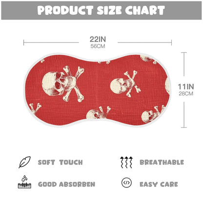 Mazeann Skull Crossbones Burp Cloth