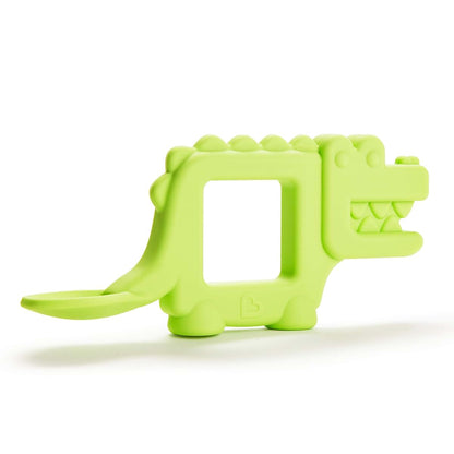 Munchkin The Baby Toon Silicone Teether Spoon, Alligator, 4+ Months