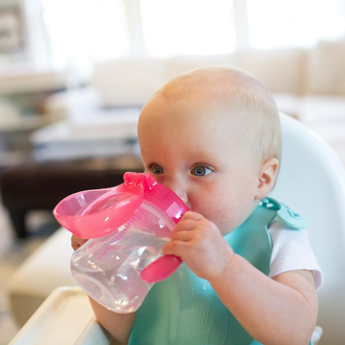 Dr. Brown's Milestones Soft Spout Sippy Cup with Handles - Pink Rainbow Pack of 12