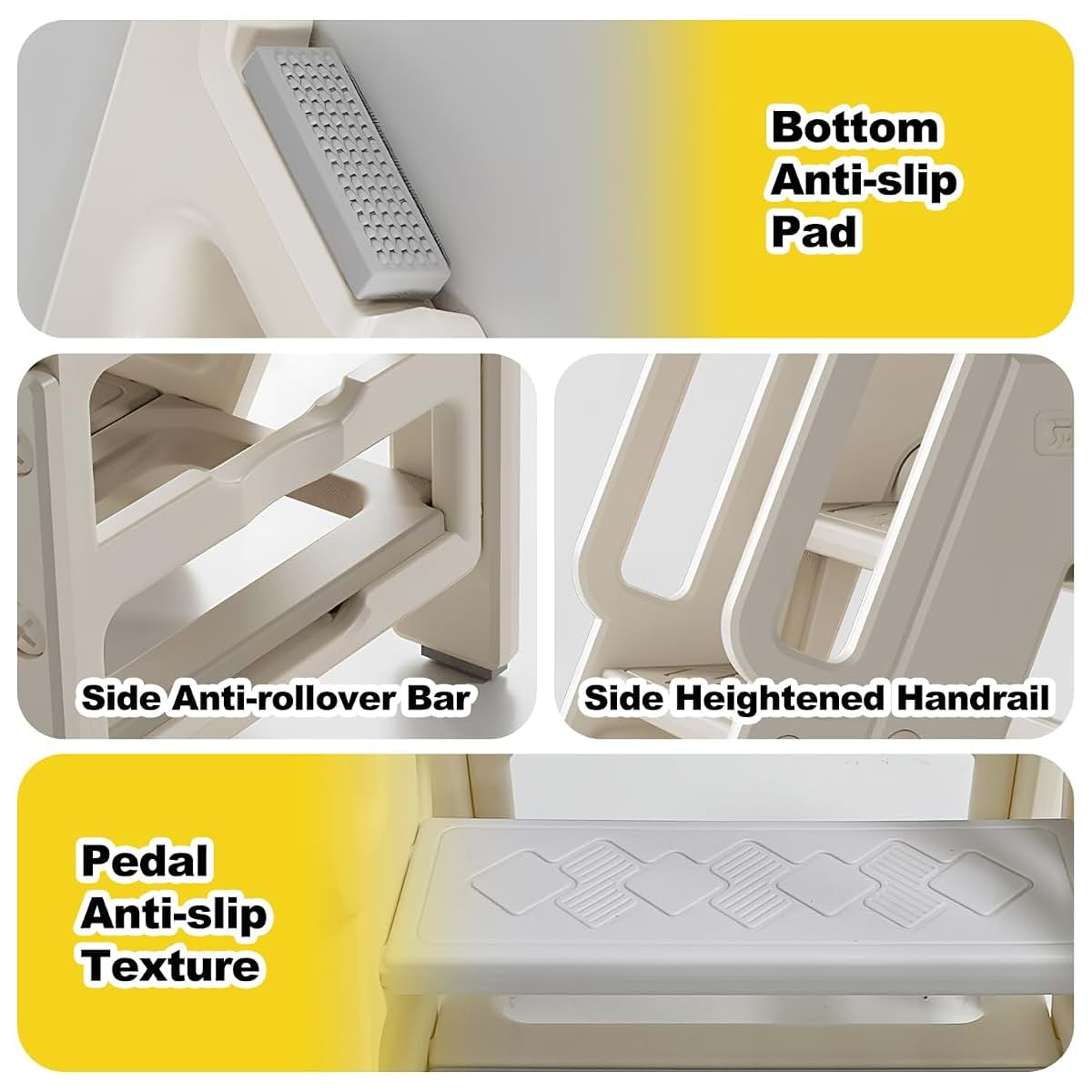 Vanpolchy Foldable Toddler Bathroom Step Stool, Kids Bathroom Step Stool (photo 3)