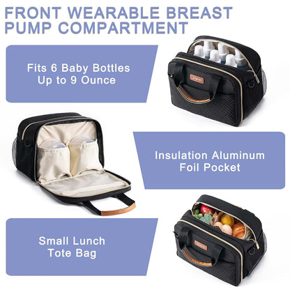 Babeyer Breastmilk Cooler Bag With Ice Pack For 6 Bottles
