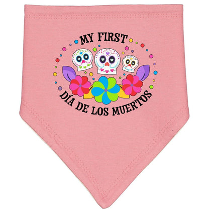 My 1st Dia De Los Muertos Baby Bandana Bib