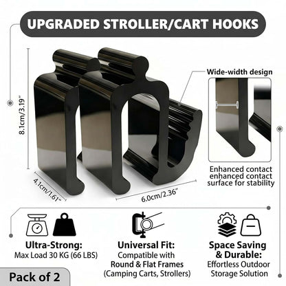Xonyoom 2 Pack Wagon Side Hooks For Stroller Organization (photo 3)
