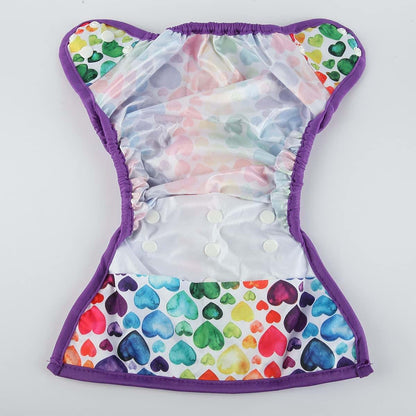 Sigzagor Baby Diaper Cover Nappy Rainbow Hearts