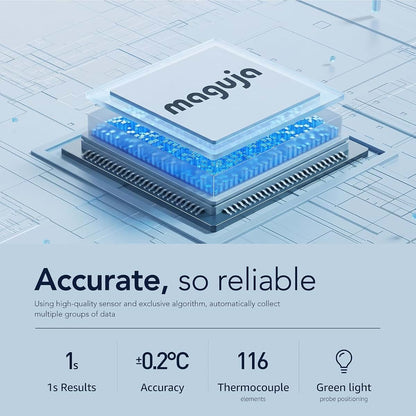 maguja Touchless Infrared Forehead Thermometer with 3-in-1 LCD Display and Fever Alarm
