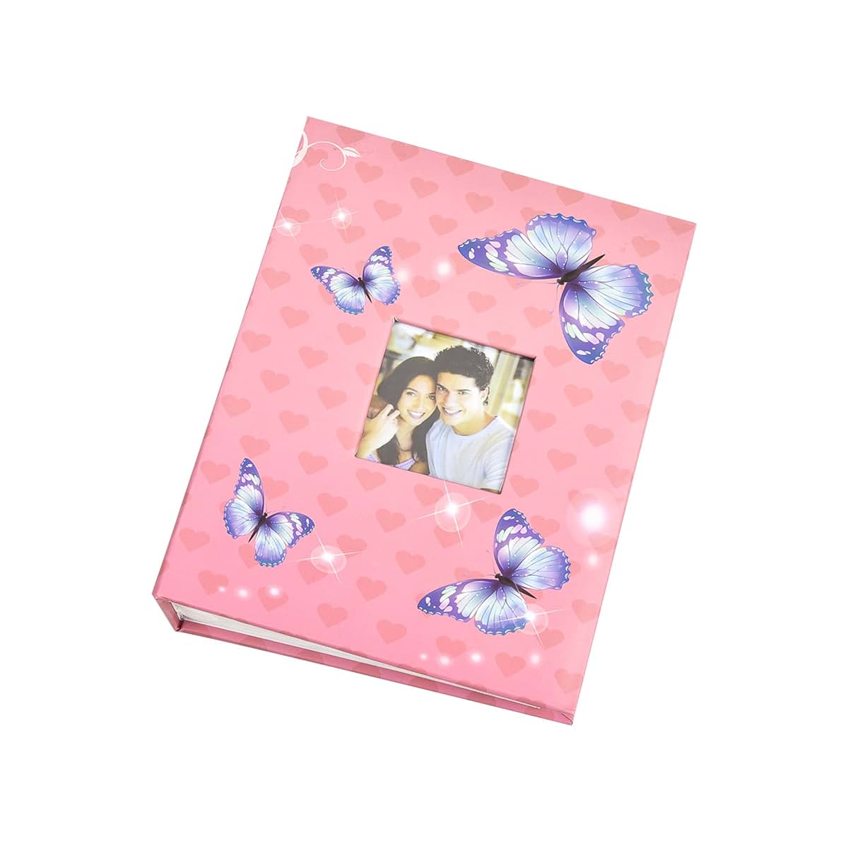 Arpan Fashion Design 200 Holds Photo Album For 4x6 Photos With Window Pink Butterfly