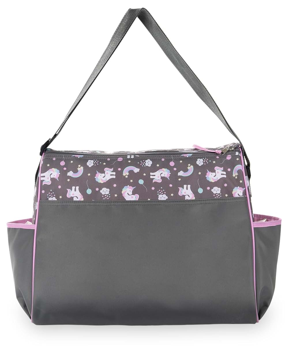 NoJo Happy Unicorn Duffle Diaper Bag Tote for Daily Outings
