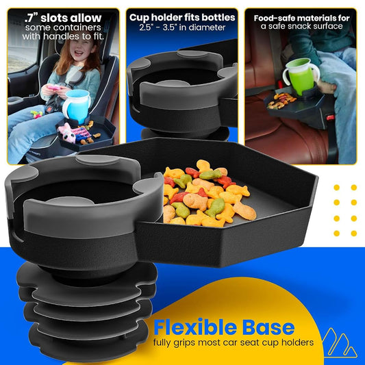 Integral Kids Travel Tray - Black Car Seat Tray With Cup Holder (photo 2)