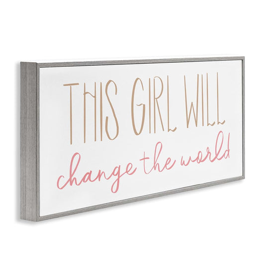 Stupell Industries Girl Power Framed Giclee Art 10x24 Inches Ready To Hang