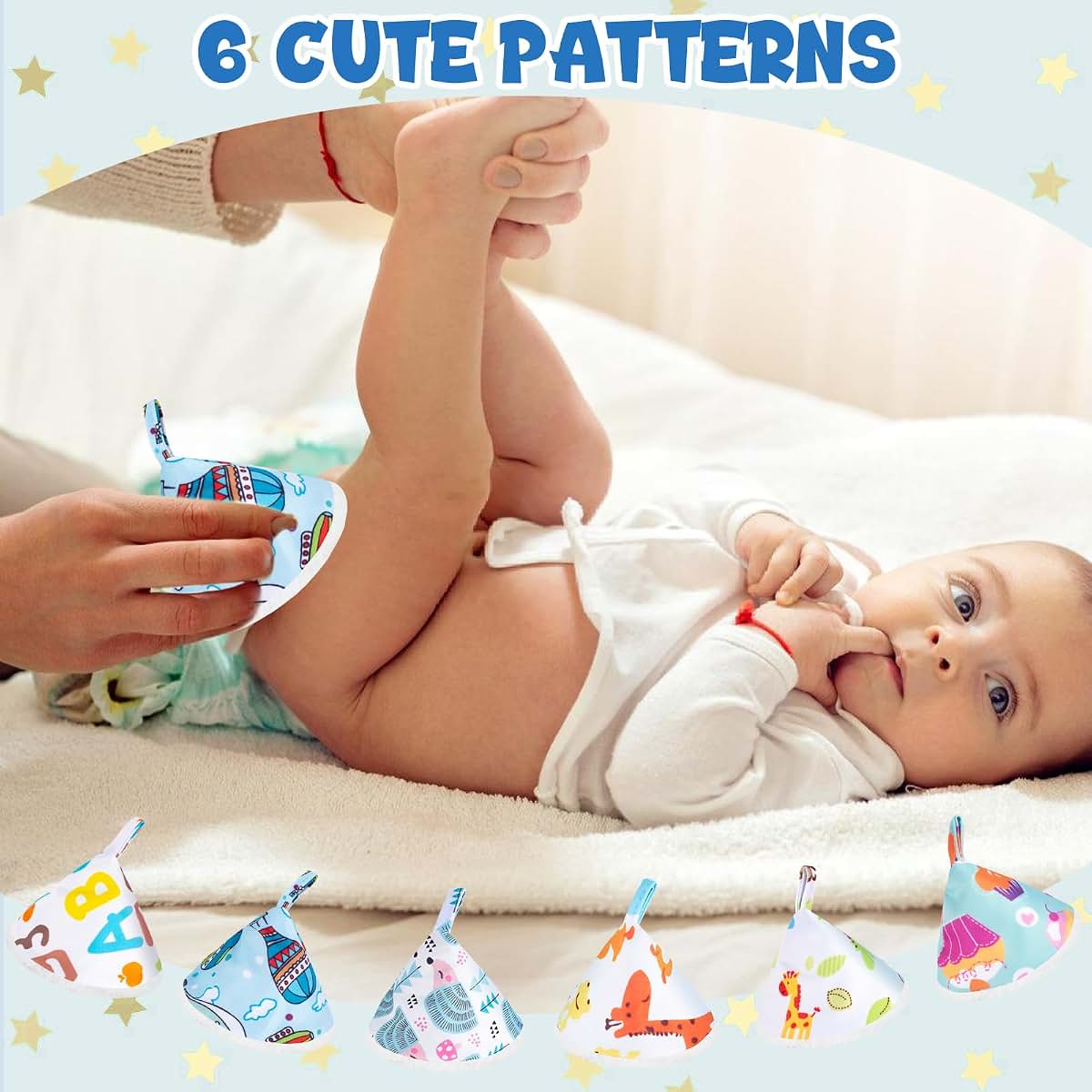 VEEVIIY Pee Teepee for Baby Boy, 12-Pack Reusable Flannel Diaper Changing Cover