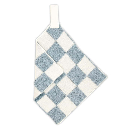 Stephan Baby Plush Blanket with Pacifier Clip - 9 Inch Square Checkerboard (photo 4)