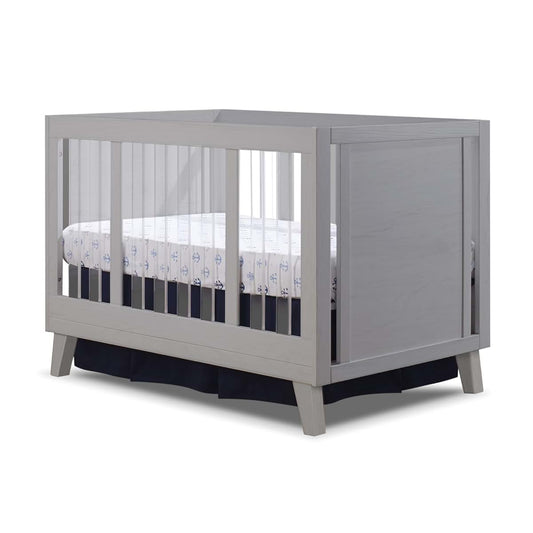 Sorelle Furniture Uptown Panel Crib, Modern Wood and Clear Acrylic Baby Crib, Made of Wood and Easy to Clean Acrylic