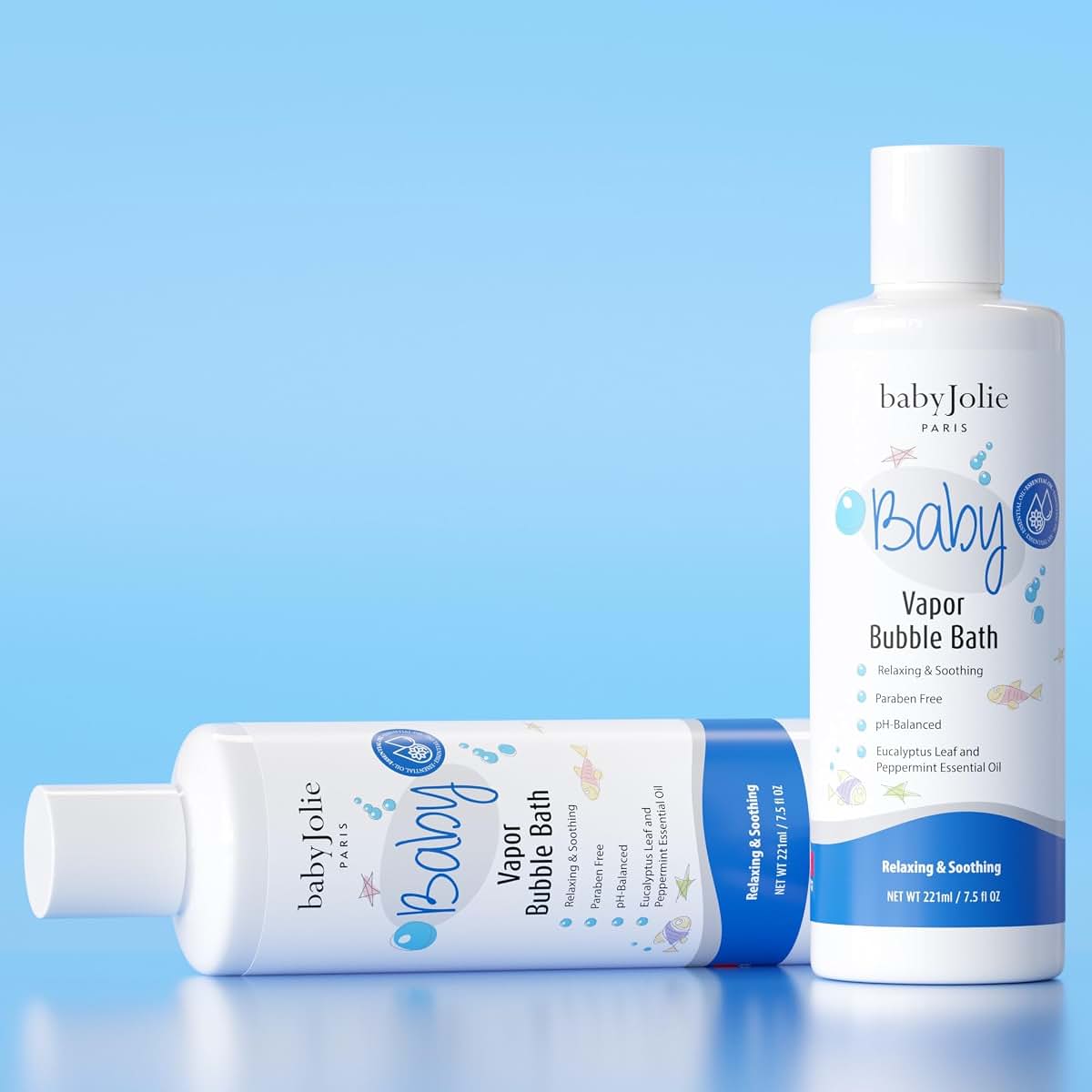 Baby Jolie Vapor Bubble Bath with Eucalyptus & Peppermint, 7.5 Oz